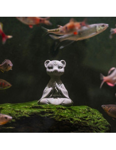 Estatua Zen Zorro Meditador Livelyfish para Acuario 11.94x8.89 cm 2