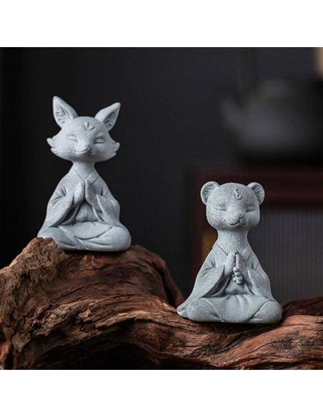 Estatua Zen Zorro Meditador Livelyfish para Acuario 11.94x8.89 cm Estatua Zen Zorro Meditador Livelyfish para Acuario 11.94x8.89 cm