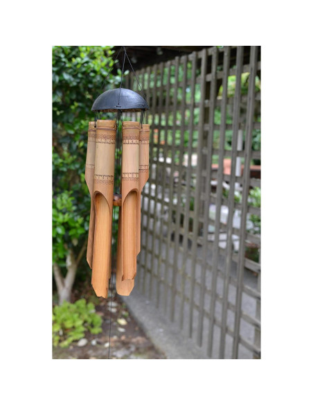 Campana de Viento de Bambú Cohasset 185 Grande Hecha a Mano