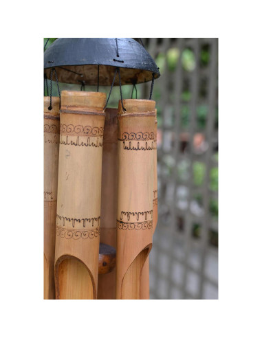 Campana de Viento de Bambú Cohasset 185 Grande Hecha a Mano