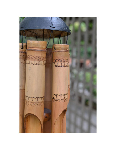 Campana de Viento de Bambú Cohasset 185 Grande Hecha a Mano