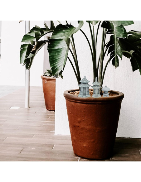 Adorno de Jardín Miniatura Happyyami - Pabellón y Linterna