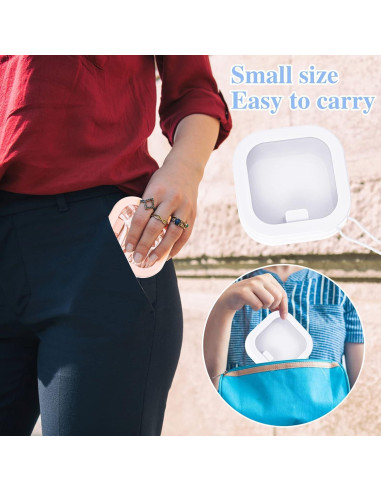 Organizador de Gomas para el Cabello Prudiut 2 Piezas Rosa y Blanco