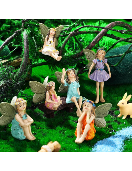 Kit de Miniaturas de Jardín Roowest 19 Piezas Accesorios