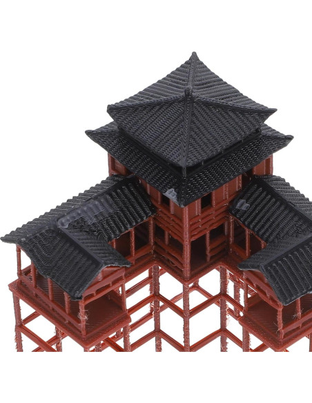 Estatuilla de Pagoda Clásica Asiática Milisten 8.3x6x6 cm