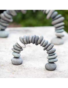 Escultura Zen de Pila de Rocas Miniatura Garden Age 14x18cm 2