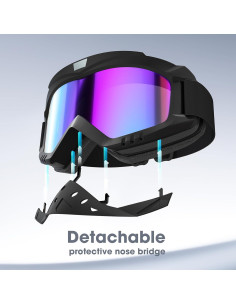 Gafas de Motocicleta Dizywiee con Lentes Antivaho y Ajustables 2