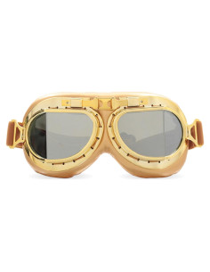 Gafas de Motocicleta CRG Sports T08 Vintage Unisex Oro Plata