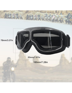 Gafas de Motocicleta USTORAMT Vintage Anti Niebla y Rayones 2