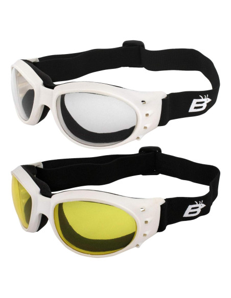 Gafas de Motocicleta Birdz Eyewear Eagle - 2 Pares con Lentes Anti-empañantes