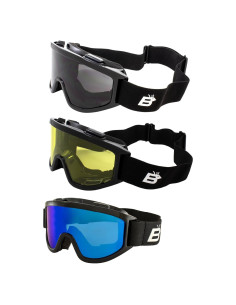 Gafas de motociclismo Birdz Vulture Z87.1+ con lentes espejo