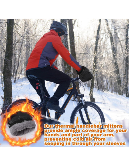 Geyoga Manoplas de Manillar para Bicicleta y Motocicleta Térmicas