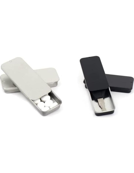 3 Contenedores de Lata Rectangulares Duehut con Tapa Deslizante