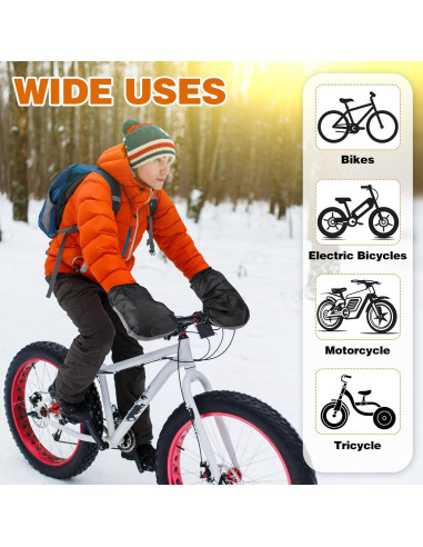 Geyoga Manoplas de Manillar para Bicicleta y Motocicleta Térmicas