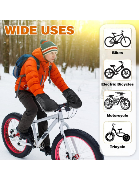 Geyoga Manoplas de Manillar para Bicicleta y Motocicleta Térmicas