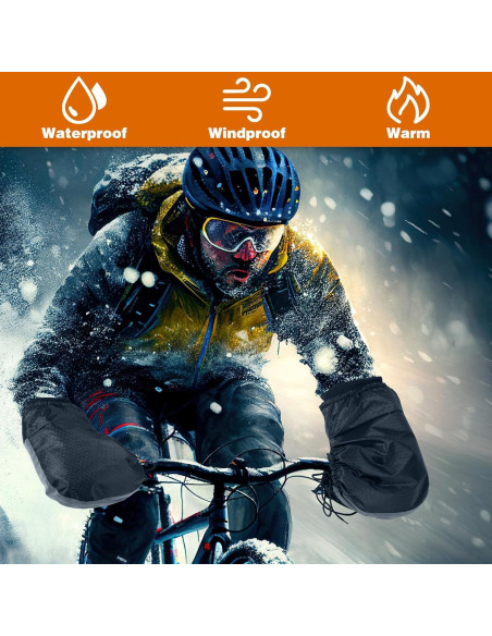 Geyoga Manoplas de Manillar para Bicicleta y Motocicleta Térmicas