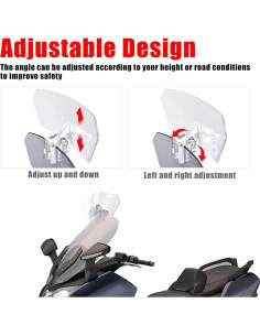Extensión de Parabrisas Universal Sresk HDWINDSHIELD para Motocicletas 2