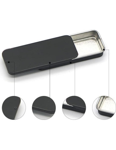 3 Contenedores de Lata Rectangulares Duehut con Tapa Deslizante