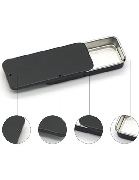 3 Contenedores de Lata Rectangulares Duehut con Tapa Deslizante