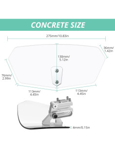 Extensión Parabrisas Universal Vinteam AT628 - Deflector Viento ABS 2