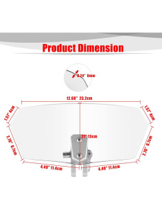 Extensión de Parabrisas Universal Goldfire para Motocicleta Transparente 2