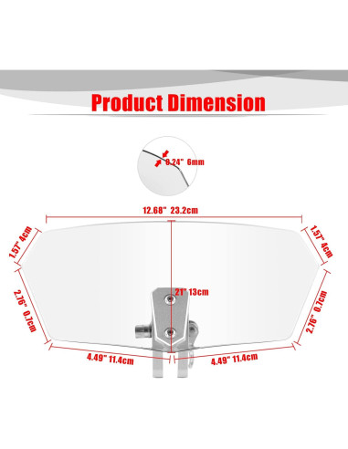 Extensión de Parabrisas Universal Goldfire para Motocicleta Transparente