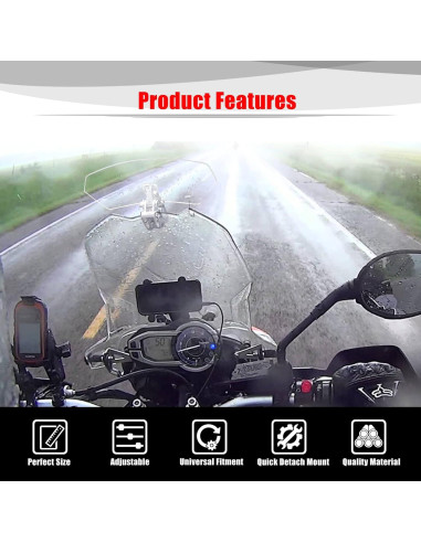 Extensión de Parabrisas Universal Goldfire para Motocicleta Transparente