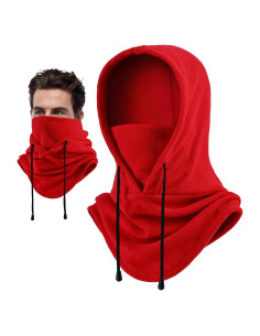 Mascarilla de Esquí Joyoldelf Balaclava Invierno Unisex Rojo