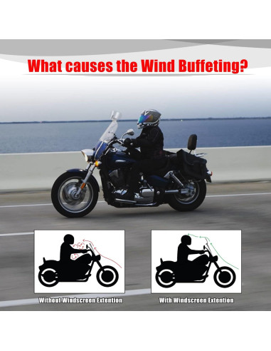 Extensión de Parabrisas Universal Goldfire para Motocicleta Transparente