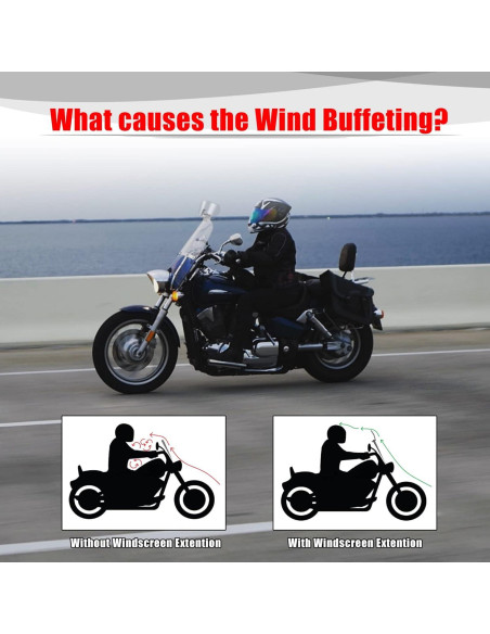 Extensión de Parabrisas Universal Goldfire para Motocicleta Transparente