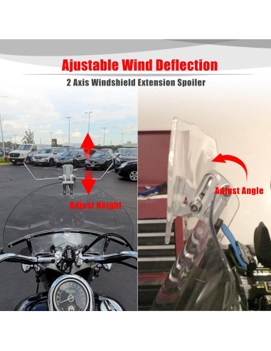 Extensión de Parabrisas Universal Goldfire para Motocicleta Transparente