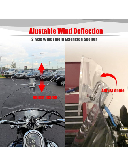 Extensión de Parabrisas Universal Goldfire para Motocicleta Transparente