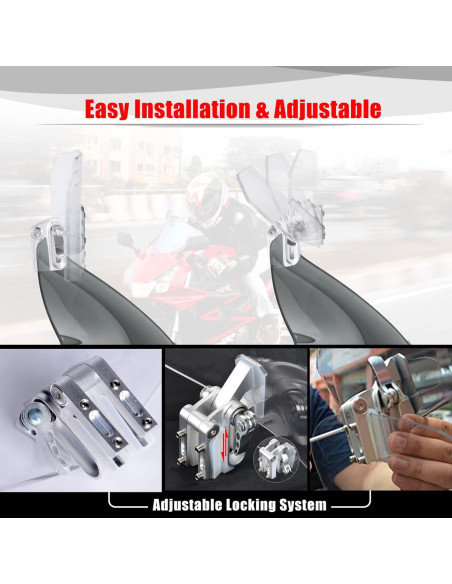 Extensión de Parabrisas Universal Goldfire para Motocicleta Transparente