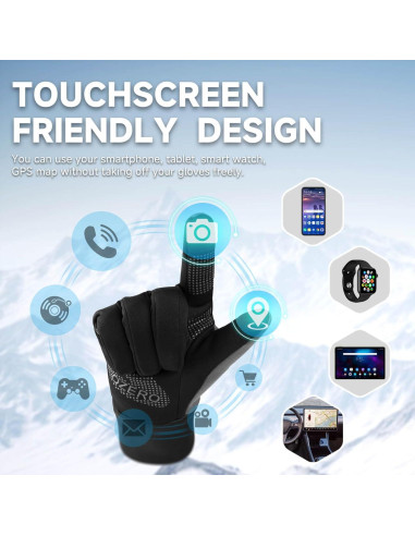 Conjunto Guantes y Balaclava Invierno OZERO - Antideslizantes Táctiles