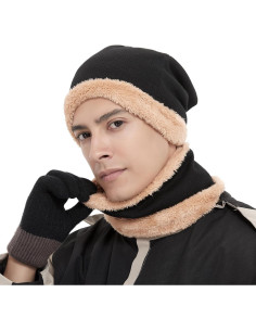 Conjunto Gorro y Bufanda de Invierno Dominio Sombra Unisex 2