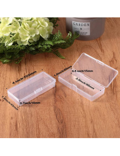 Blulu 18 Cajas de Almacenamiento Plásticas Transparentes 10.2x4.5cm 2