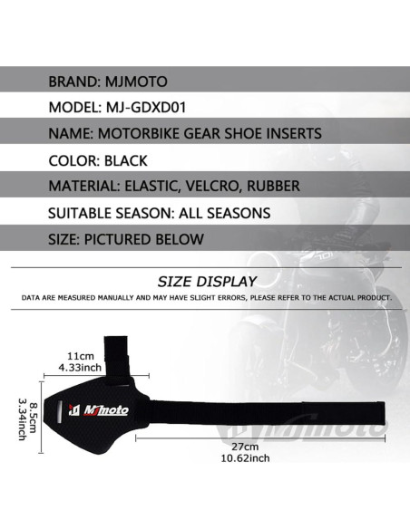 Protector de Botas de Motocicleta MJMOTO - Antideslizante y Ligero