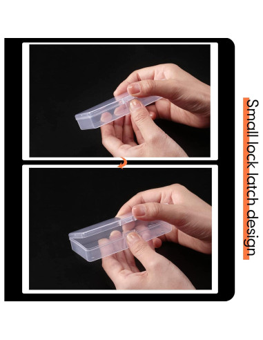 Blulu 18 Cajas de Almacenamiento Plásticas Transparentes 10.2x4.5cm