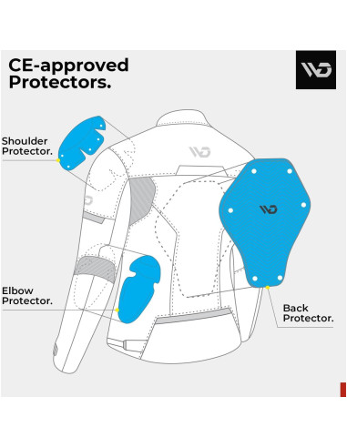 Chaqueta de motocicleta WD Vegas Lady para mujeres - Impermeable, Ajuste Slim, CE