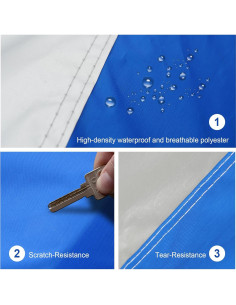 Funda de Coche Deportivo GUNHYI Impermeable 414 cm Plata 2