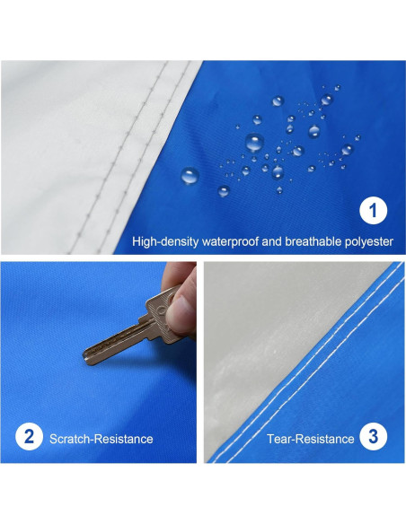 Funda de Coche Deportivo GUNHYI Impermeable 414 cm Plata