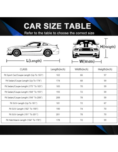 Funda de Coche Deportivo GUNHYI Impermeable 414 cm Plata