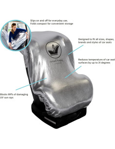 Funda para Asiento de Auto J.L. Childress Cool 'N Cover - Protección Térmica y UV 2