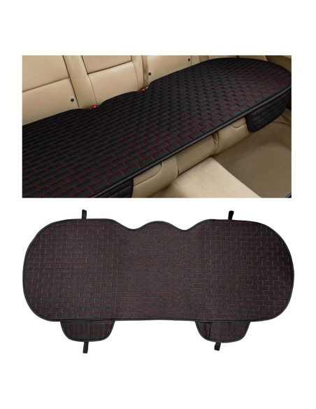 Funda de Asiento de Coche MUQIDA Trasero Negro y Rojo 130x46.7cm