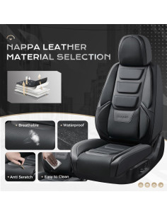 Cubiertas de Asientos de Auto Coverado SCU047 Negras Impermeables 2