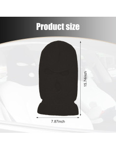 Funda de Reposacabezas de Coche Flygun 2 PCS Diseño Máscara Negro 2