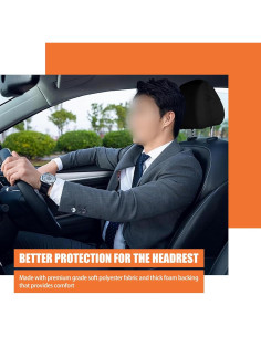Pack de 4 Fundas de Cabecera de Asiento de Coche Dawfall 2