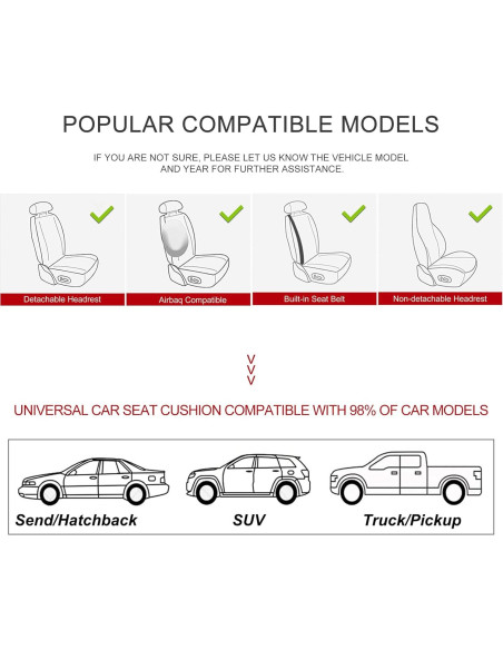 Funda de Asiento de Coche BOPUOVRE Negra Ajuste Universal