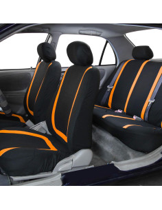 Cubiertas de Asientos de Automóvil TLH Naranja Universal 2 Piezas 2