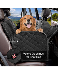 Cubierta de Asiento para Perros Femuar Negra Impermeable 137x147cm 2